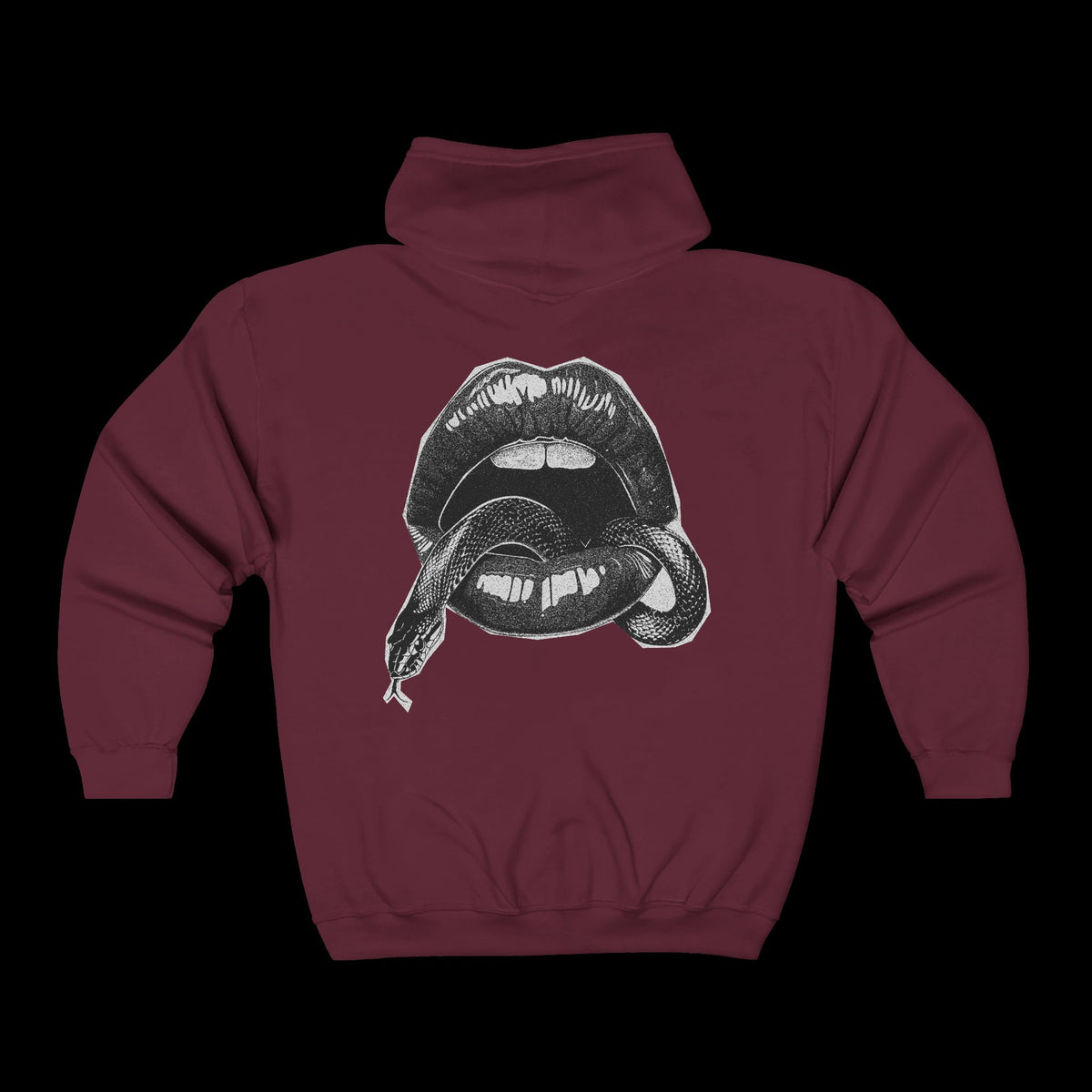Snake On Your Lips Unisex Full Zip Hoodie