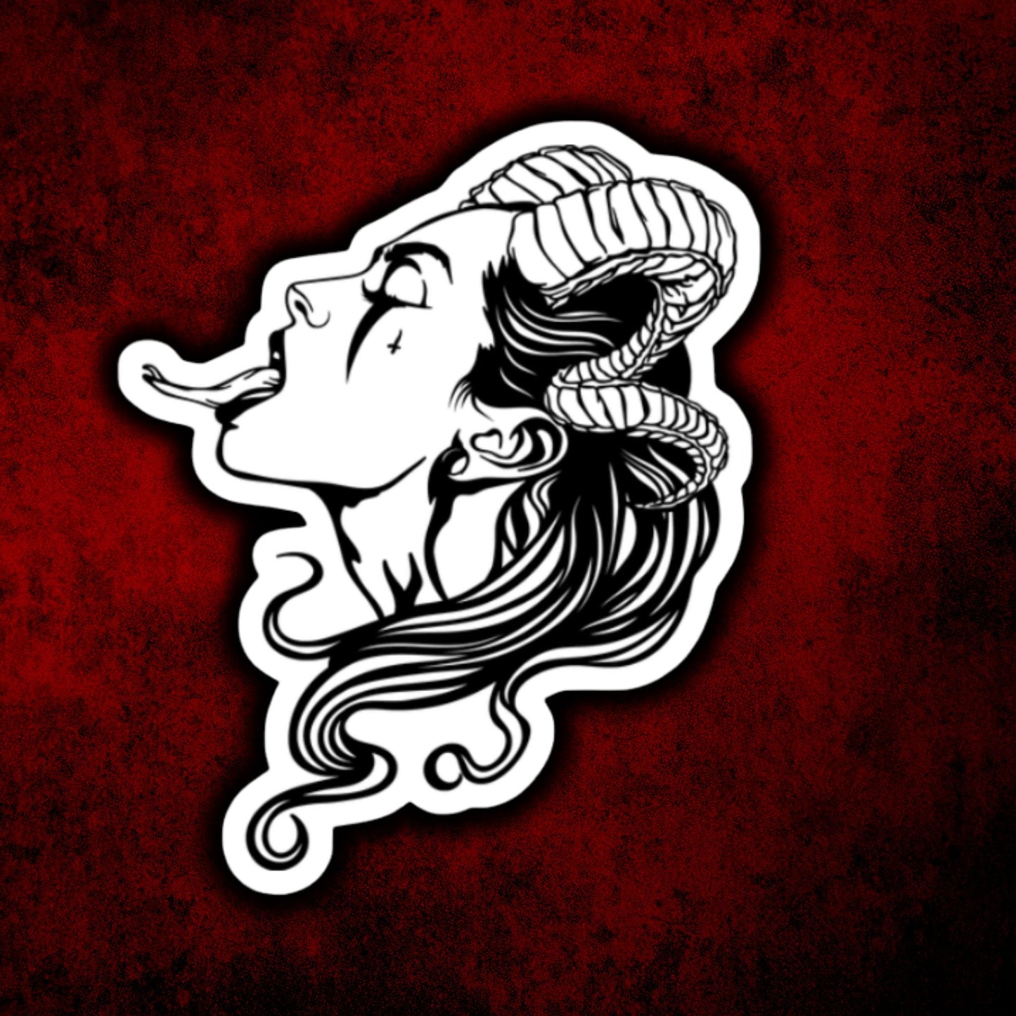 Demon Girl Die-Cut Sticker
