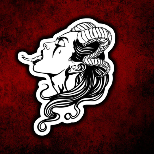 Demon Girl Die-Cut Sticker