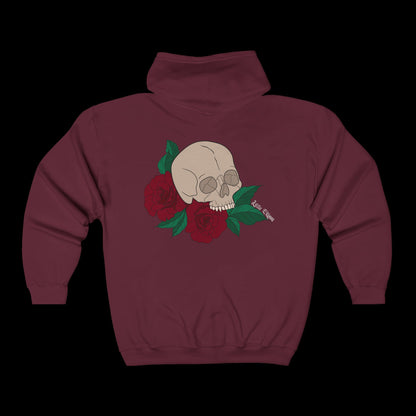 Skulls ‘n Roses Unisex Full Zip Hoodie