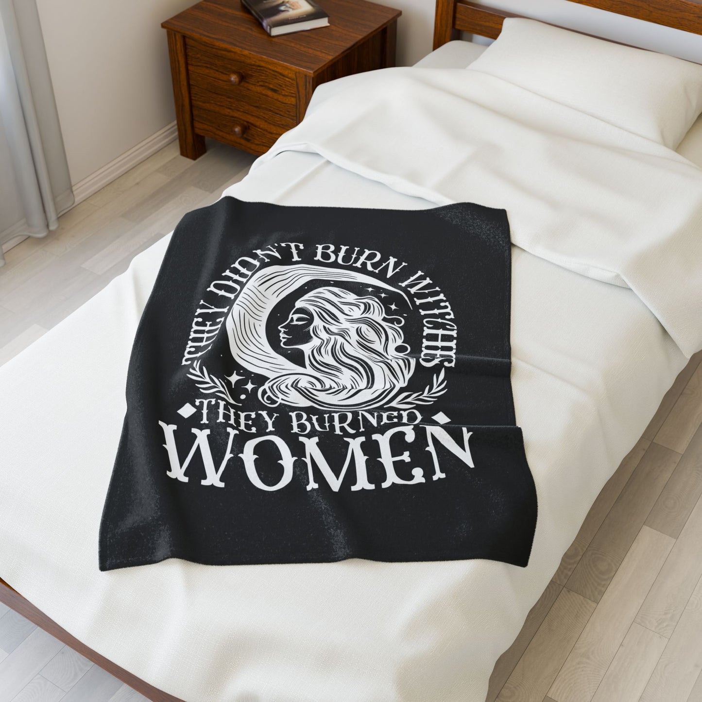 They Didn't Burn Witches- Velveteen Plush Blanket