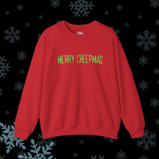 Merry Creepmas (green print) Crewneck Sweatshirt