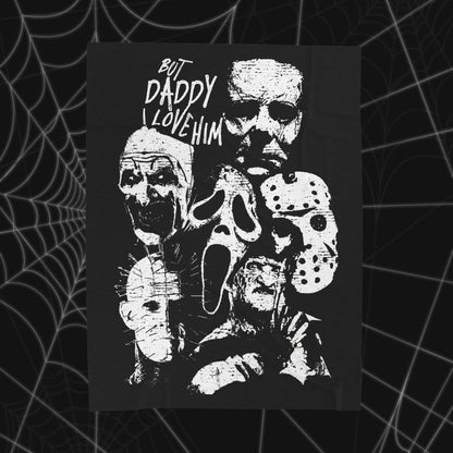 Daddy I Love Him Velveteen Plush Blanket