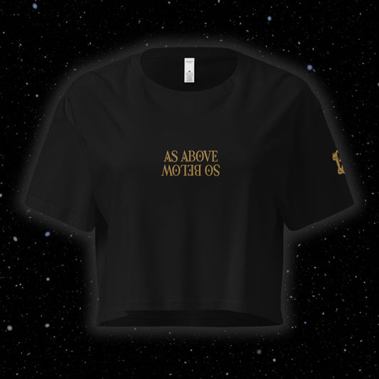 As Above, So Below (embroidery) Crop Top