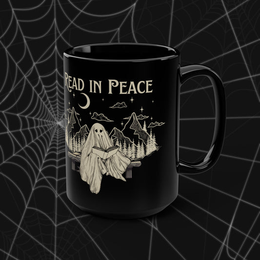 Read in Peace Black Mug (15 oz)