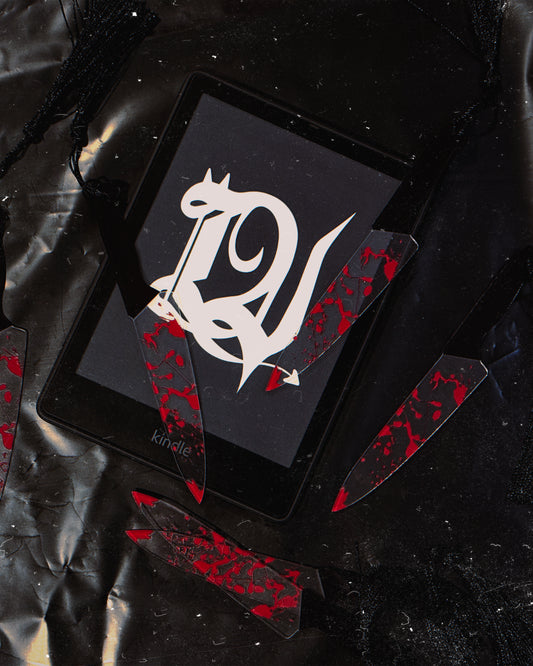 Blood Splatter Knife Bookmark