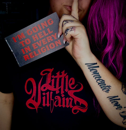 Red Little Villains Logo Unisex Tee