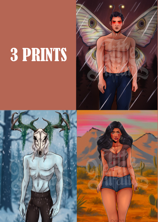 CRYPTID DESIRES ART PRINTS (KT MADDAN) 3 PRINTS