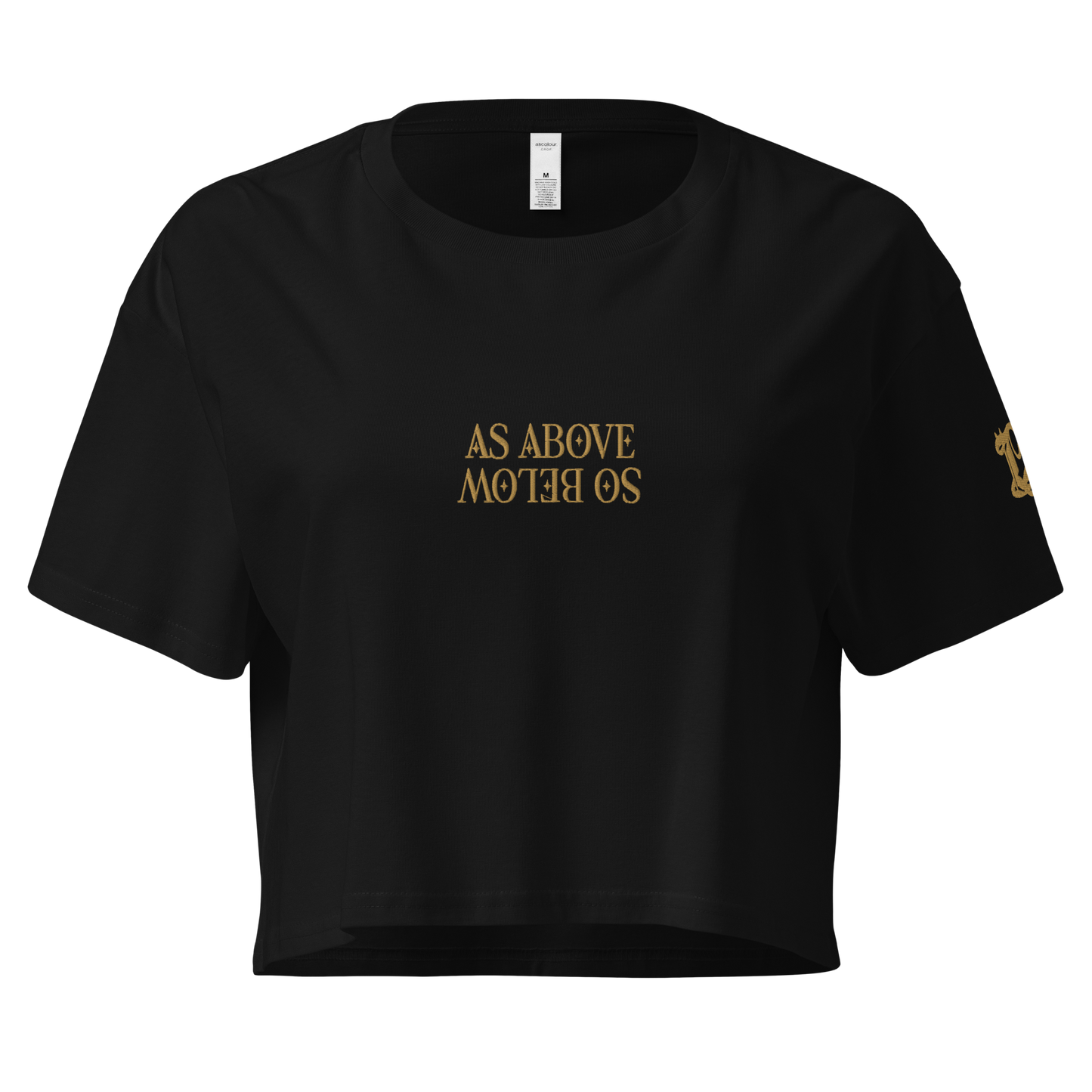 As Above, So Below (embroidery) Crop Top