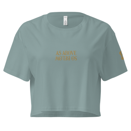 As Above, So Below (embroidery) Crop Top